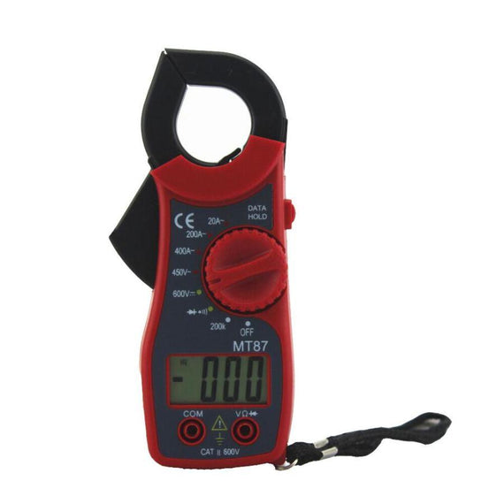 Mt87 Red Digital Multimeter Amper Clamp Meter Current Pincers Ac/dc Voltage Tester